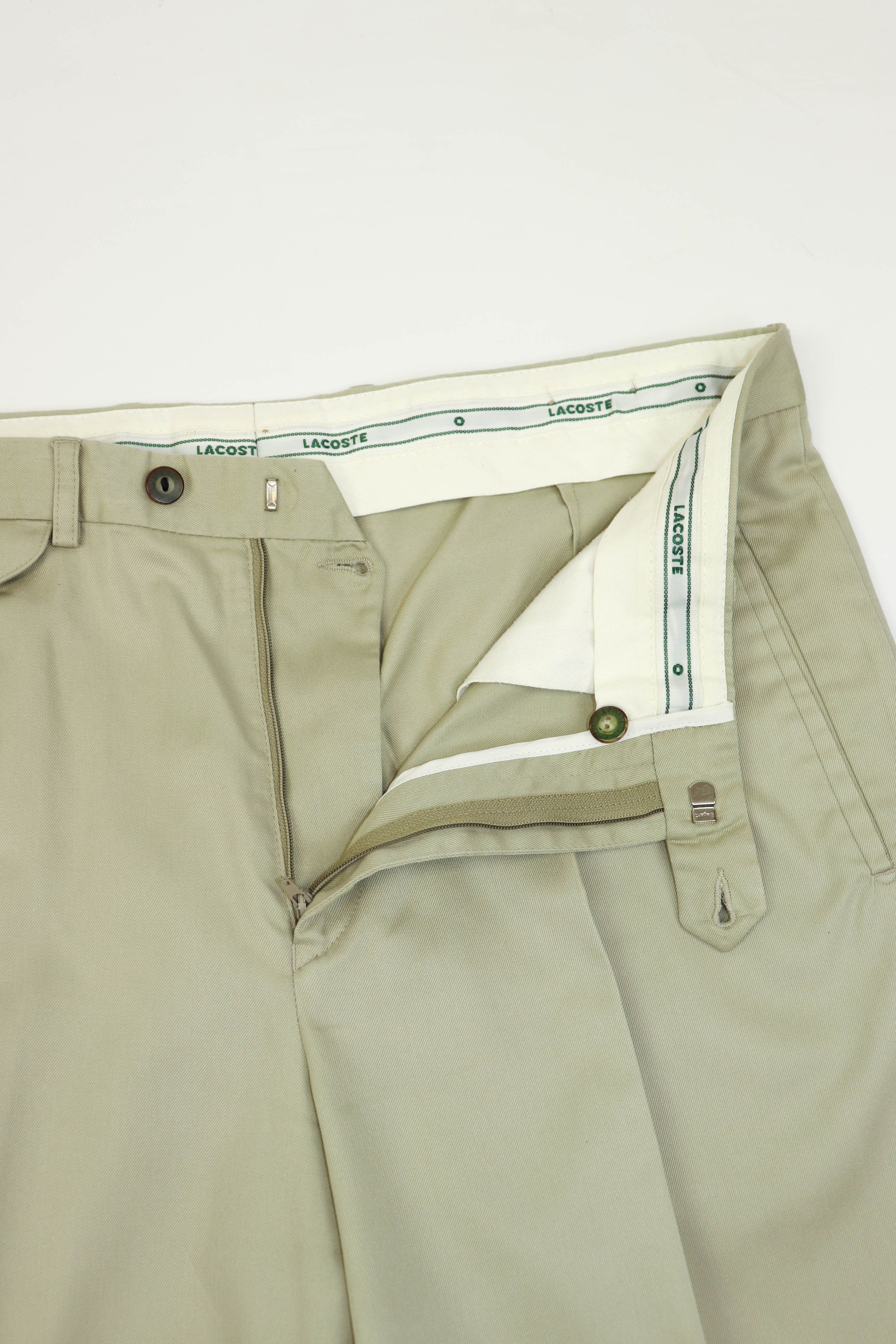 Lacoste Vintage Lacoste Sand Beige Front Double Pleat Chino Pants Size US 36 / EU 52 - 18 Thumbnail