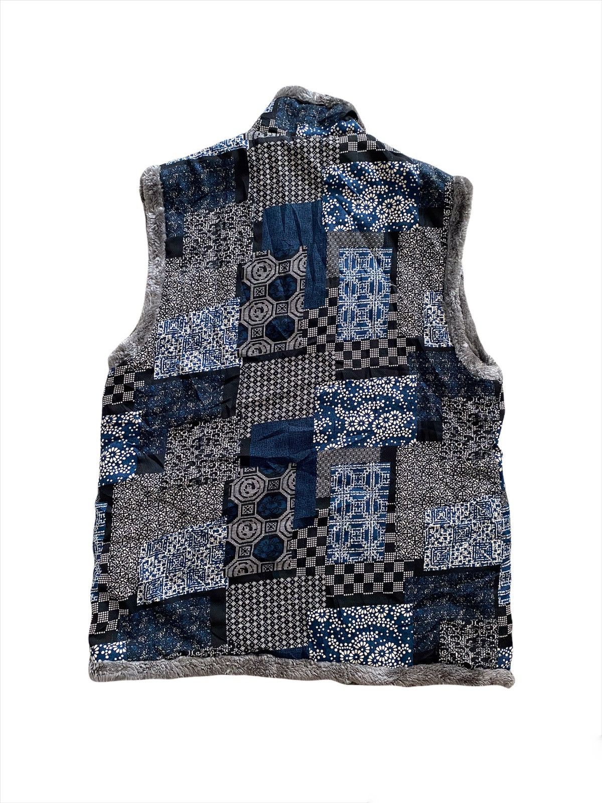 Blue Blue Japan × Japanese Brand × Vintage Vintage samurai 70s traditional Pachwork 🇯🇵 vest Size US L / EU 52-54 / 3 - 4 Thumbnail