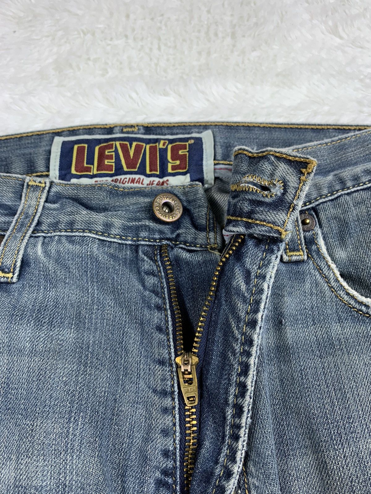 Levi's × Vintage Vintage Levis 527 Boot Cut Faded Blue Jeans. Distressed Size 32" / US 10 / IT 46 - 9 Thumbnail