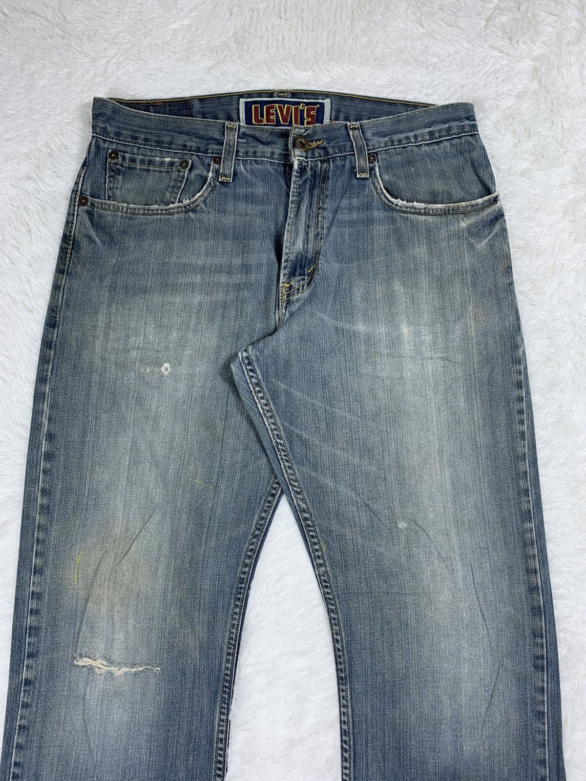 Levi's × Vintage Vintage Levis 527 Boot Cut Faded Blue Jeans. Distressed Size 32" / US 10 / IT 46 - 2 Thumbnail