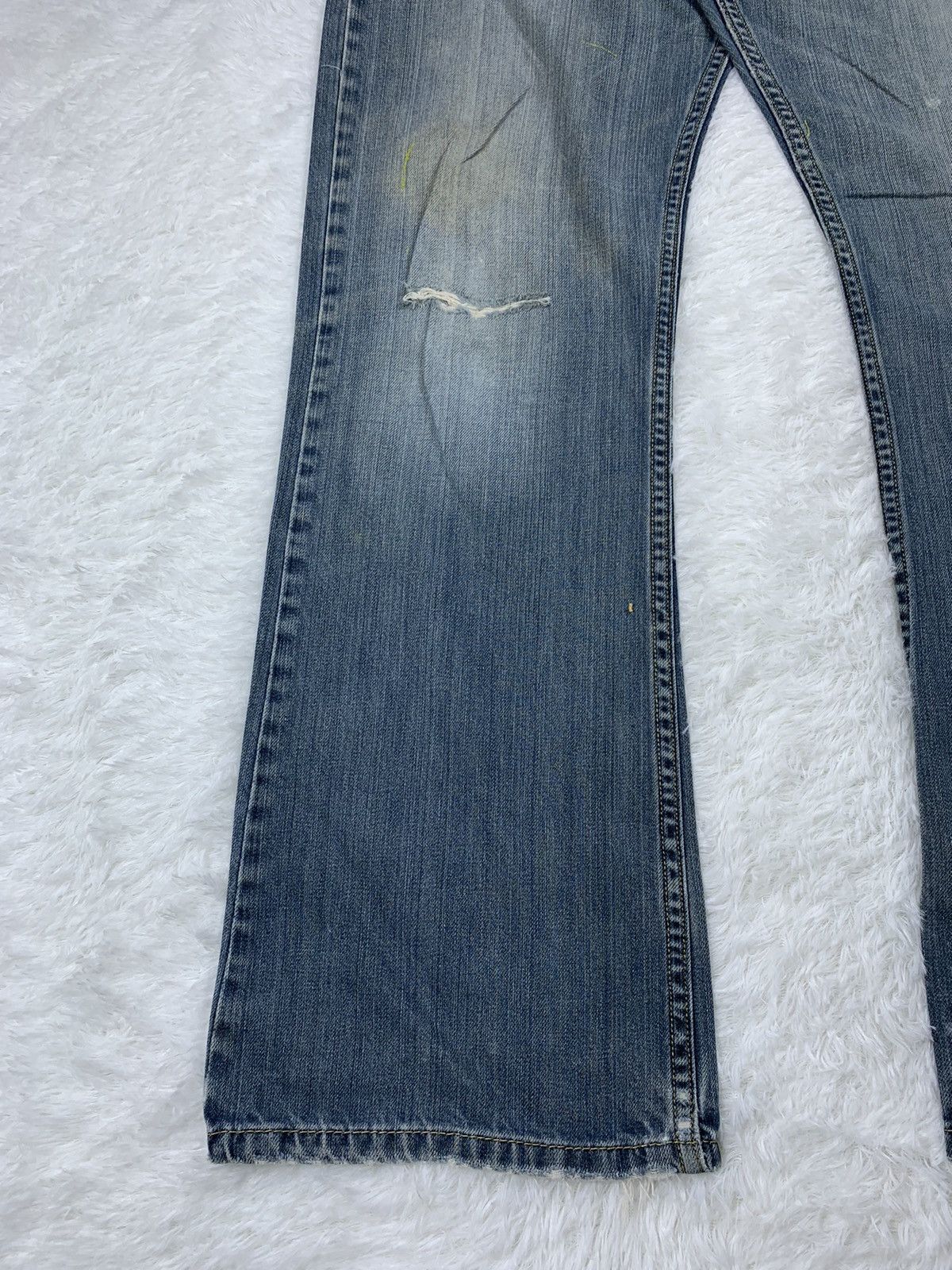 Levi's × Vintage Vintage Levis 527 Boot Cut Faded Blue Jeans. Distressed Size 32" / US 10 / IT 46 - 4 Thumbnail