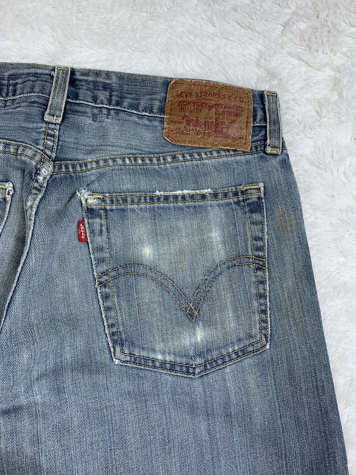 Levi's × Vintage Vintage Levis 527 Boot Cut Faded Blue Jeans. Distressed Size 32" / US 10 / IT 46 - 19 Thumbnail