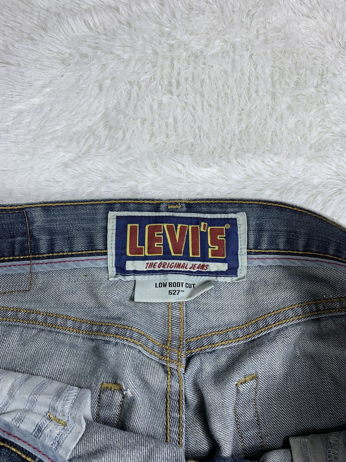 Levi's × Vintage Vintage Levis 527 Boot Cut Faded Blue Jeans. Distressed Size 32" / US 10 / IT 46 - 10 Thumbnail