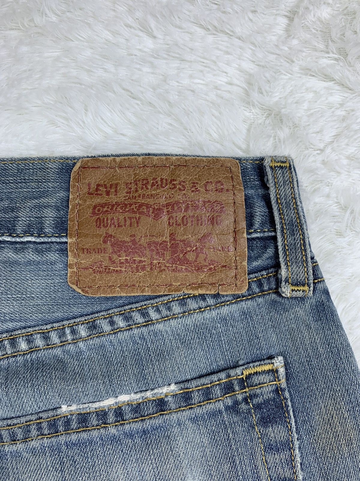 Levi's × Vintage Vintage Levis 527 Boot Cut Faded Blue Jeans. Distressed Size 32" / US 10 / IT 46 - 20 Thumbnail