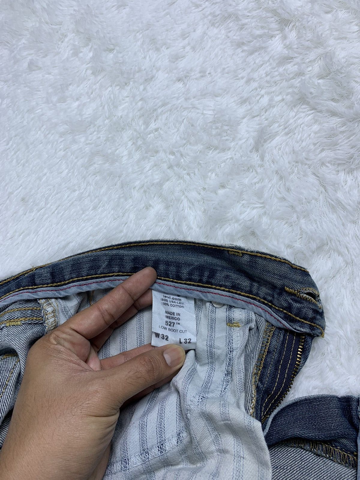Levi's × Vintage Vintage Levis 527 Boot Cut Faded Blue Jeans. Distressed Size 32" / US 10 / IT 46 - 11 Thumbnail