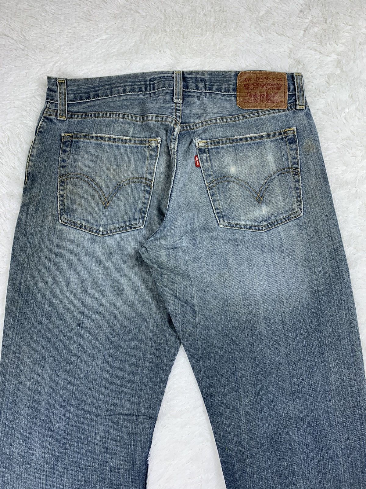 Levi's × Vintage Vintage Levis 527 Boot Cut Faded Blue Jeans. Distressed Size 32" / US 10 / IT 46 - 17 Thumbnail