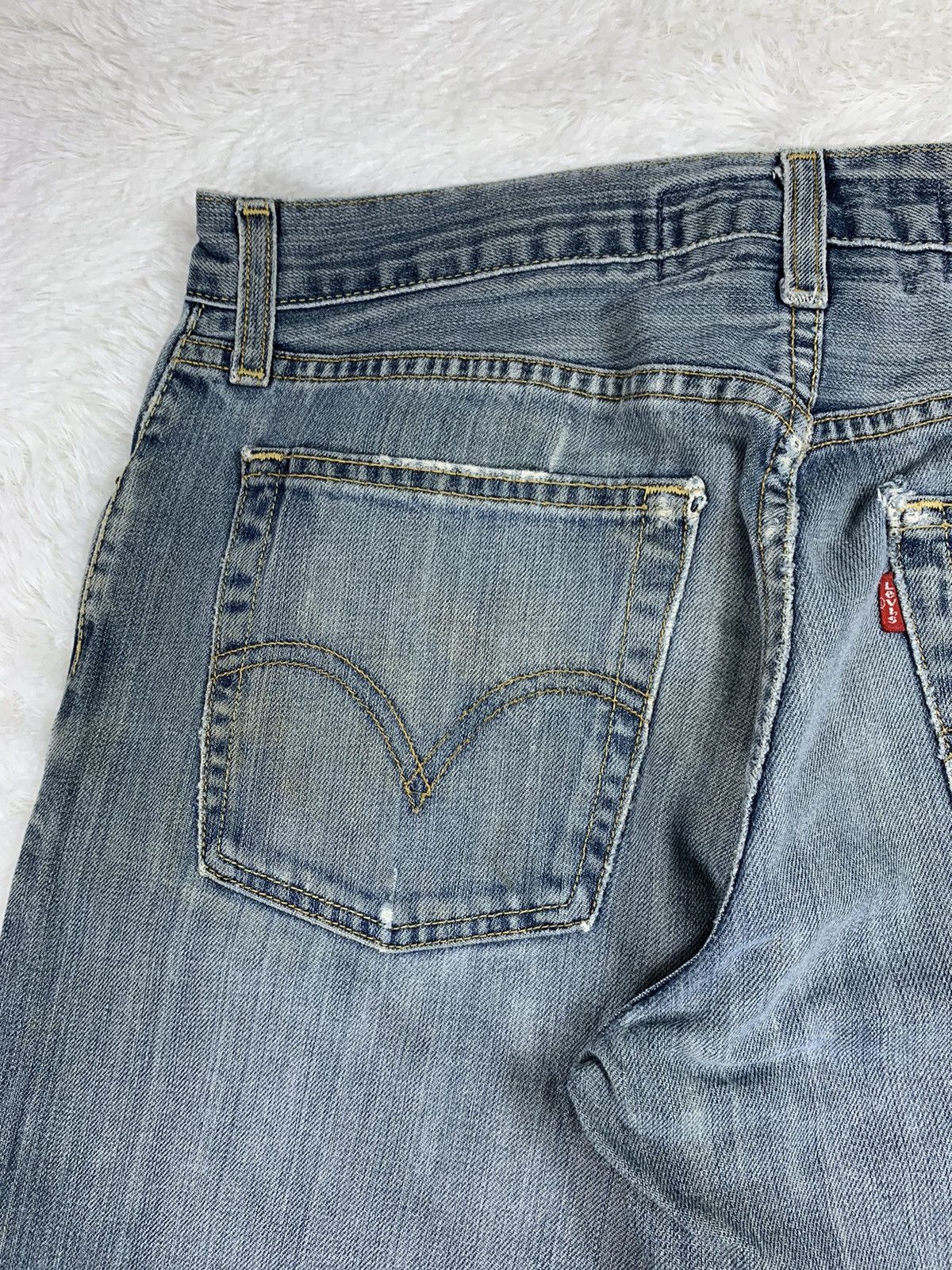 Levi's × Vintage Vintage Levis 527 Boot Cut Faded Blue Jeans. Distressed Size 32" / US 10 / IT 46 - 18 Thumbnail
