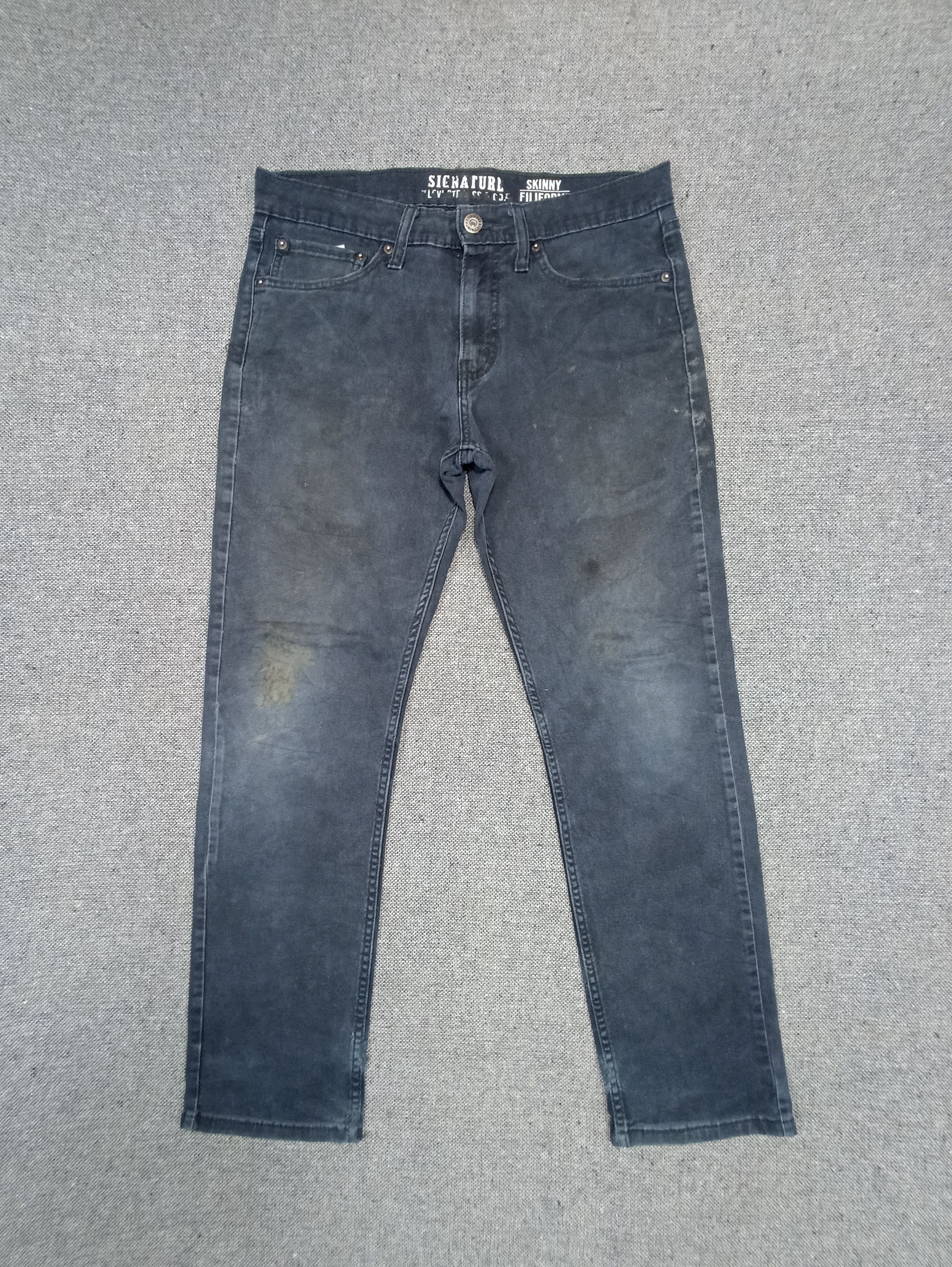 Jean × Levi's × Vintage Vintage Levis Signature Skinny Black Jeans - J149 Size US 33 - 1 Thumbnail