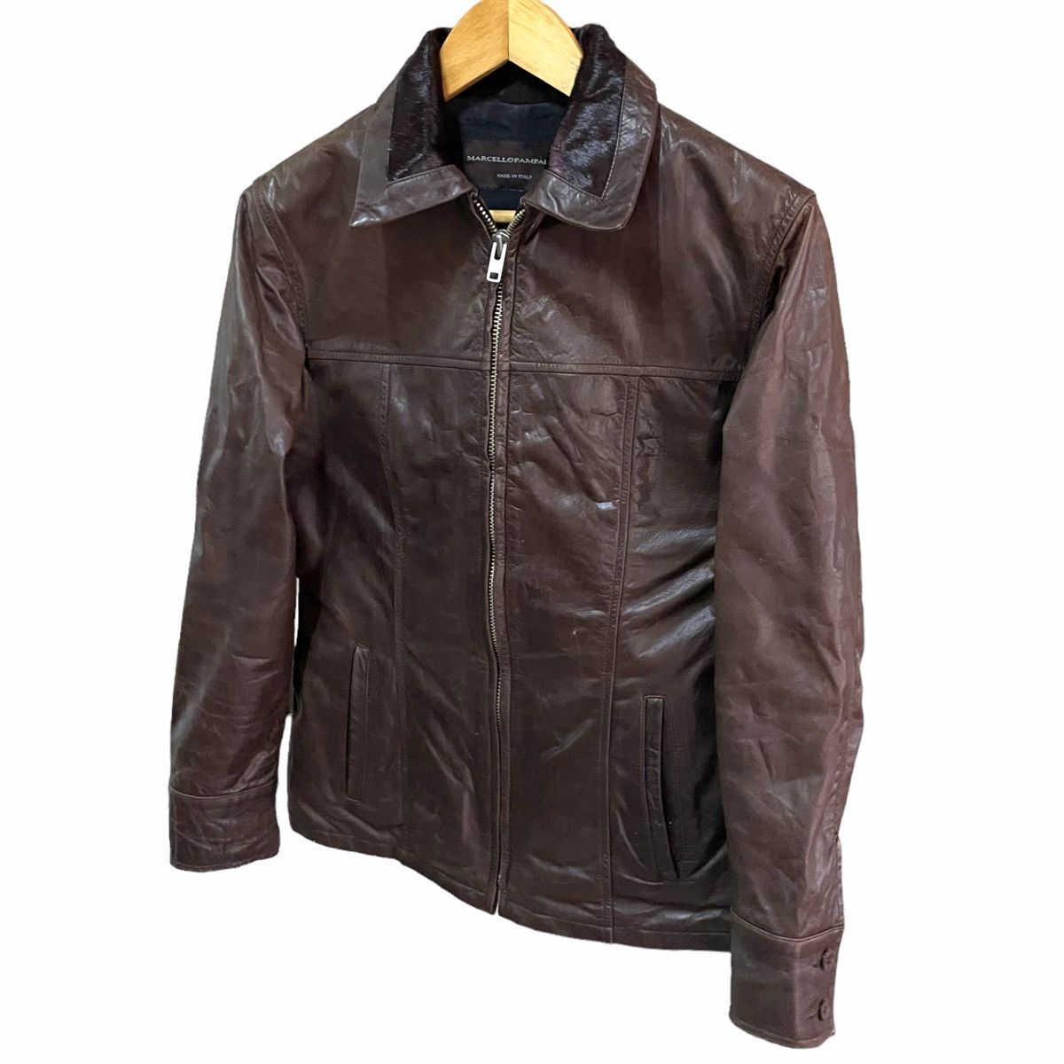 Other × Vera Pelle 💥 MARCELLO PAMPALONI LEATHER JACKET Size US M / EU 48-50 / 2 - 2 Thumbnail
