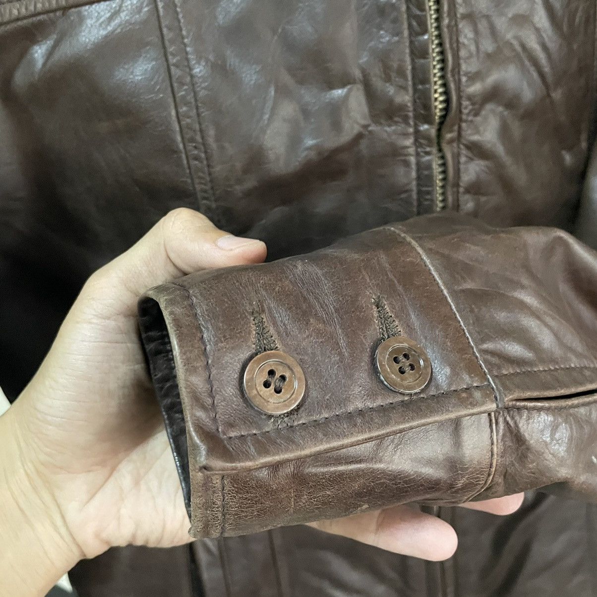 Other × Vera Pelle 💥 MARCELLO PAMPALONI LEATHER JACKET Size US M / EU 48-50 / 2 - 7 Thumbnail