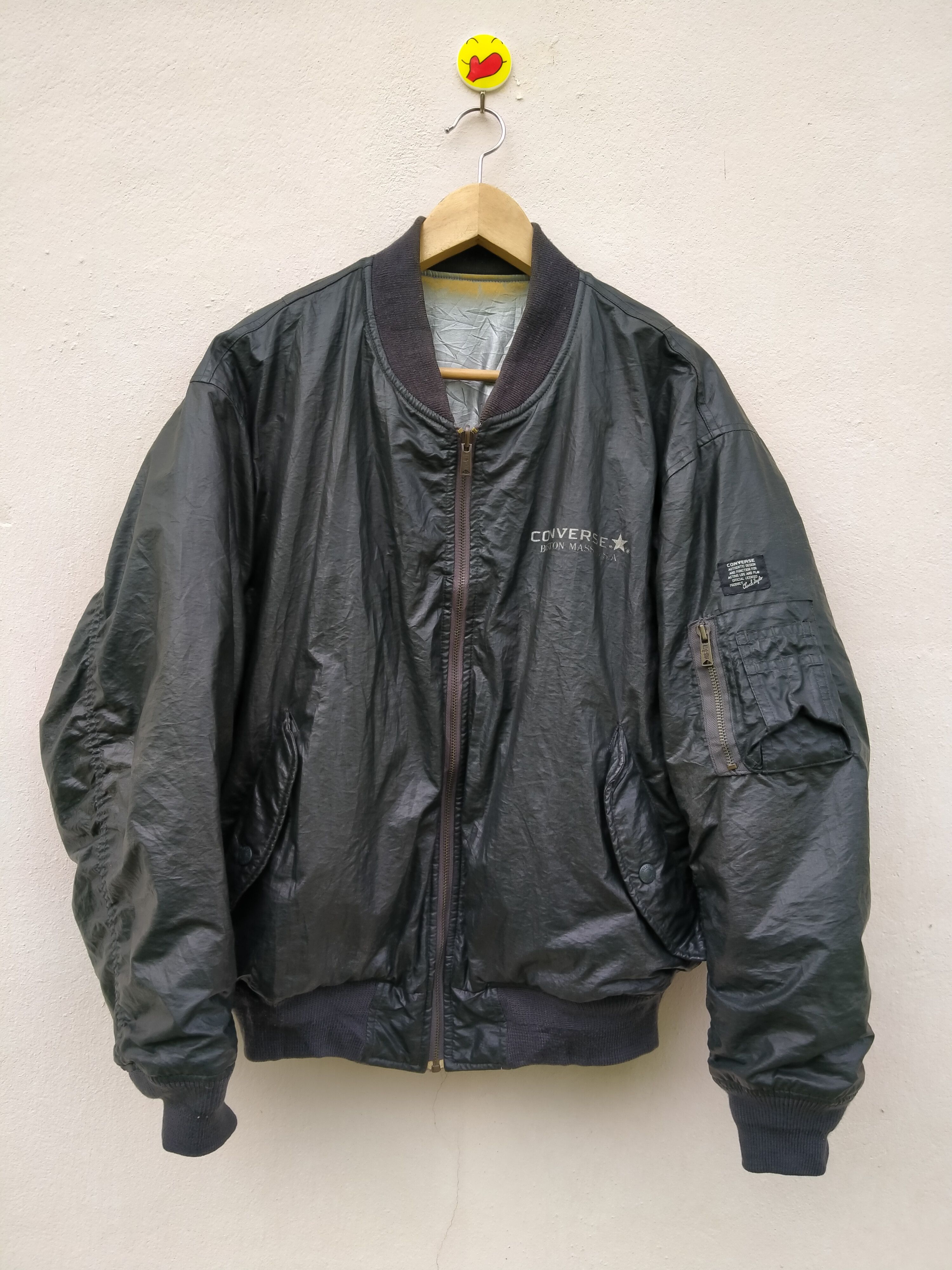 Converse Vintage Converse Reversible Bomber Jacket Boston Mass USA Size US M / EU 48-50 / 2 - 2 Thumbnail