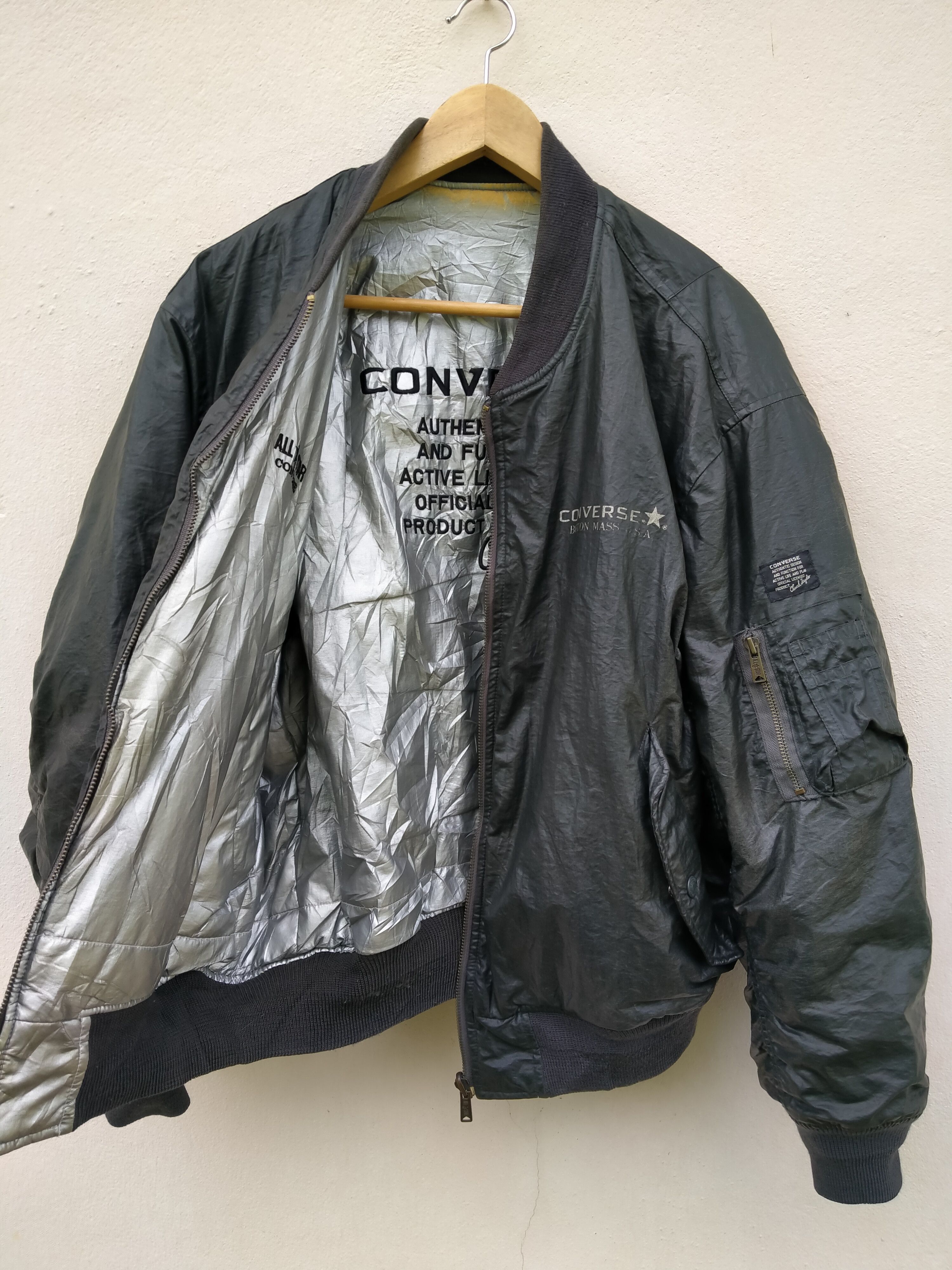 Converse reversible bomber jacket best sale