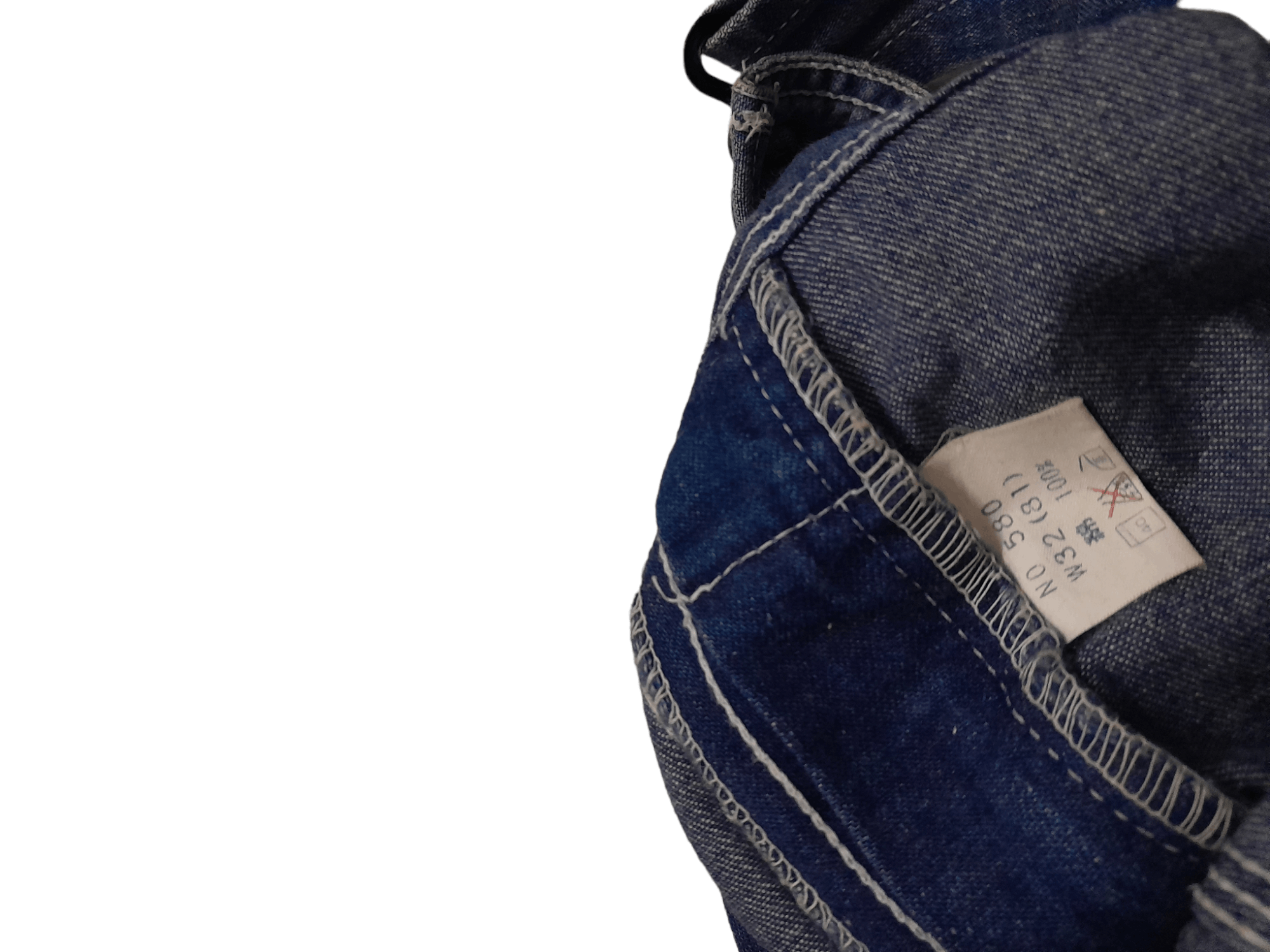 Japanese Brand 90s Bobson Indigo Denim Triple Stitches Overalls (E602) Size US 32 / EU 48 - 6 Thumbnail