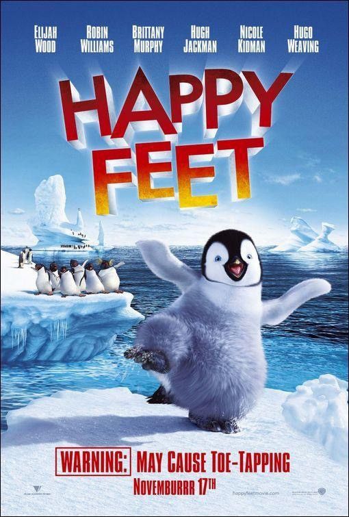 Vintage VINTAGE HAPPY FEET DISTRESS TEE Size US L / EU 52-54 / 3 - 9 Thumbnail