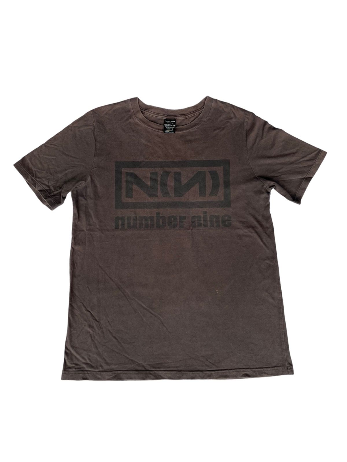 Pre-owned Number N Ine X Takahiromiyashita The Soloist Number (n)ine Japan Nine Inch Nails Logo T-shirt Size 3 In Faded Black