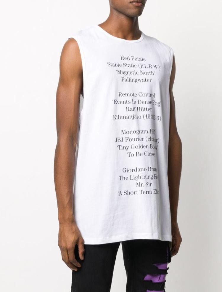 Raf Simons Raf Simons Graphic Lettering Tank Top Size US L / EU 52-54 / 3 - 2 Thumbnail