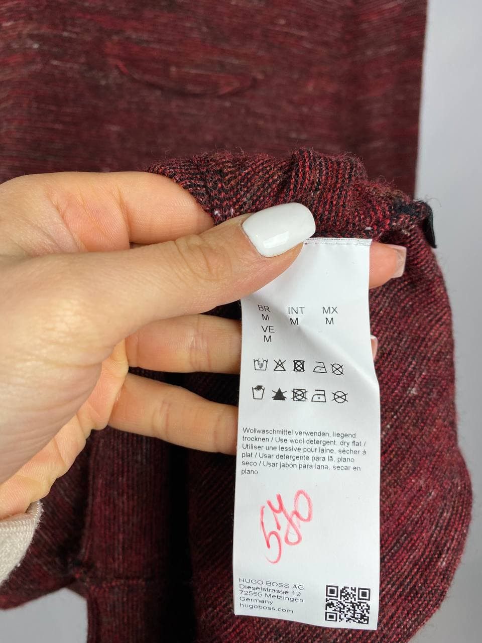Hugo Boss Hugo Boss streetwear sweater burgundy size M Size US M / EU 48-50 / 2 - 4 Thumbnail