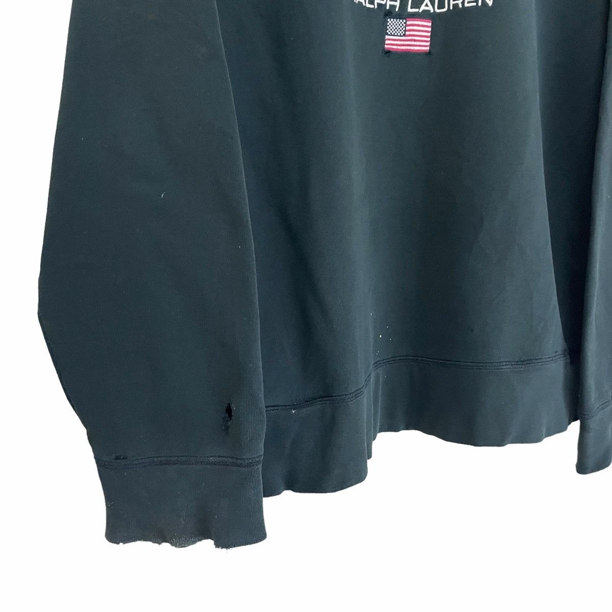 Polo Ralph Lauren × Vintage 💥 Vintage Polo Sport Halfzip Distressed Thrashed Sweater Size US XL / EU 56 / 4 - 5 Thumbnail