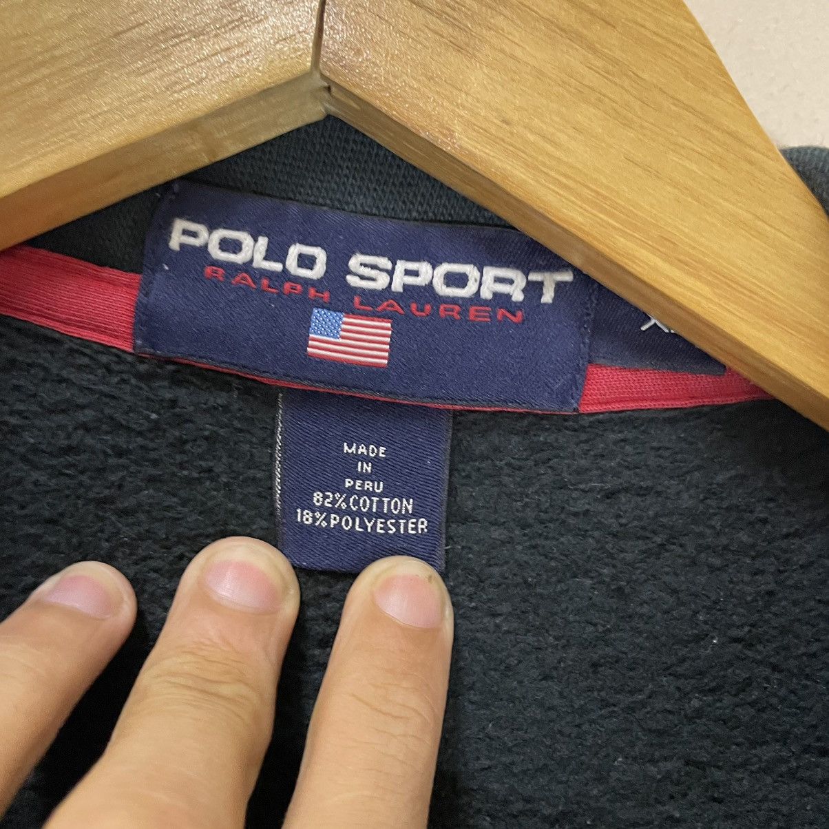 Polo Ralph Lauren × Vintage 💥 Vintage Polo Sport Halfzip Distressed Thrashed Sweater Size US XL / EU 56 / 4 - 6 Thumbnail