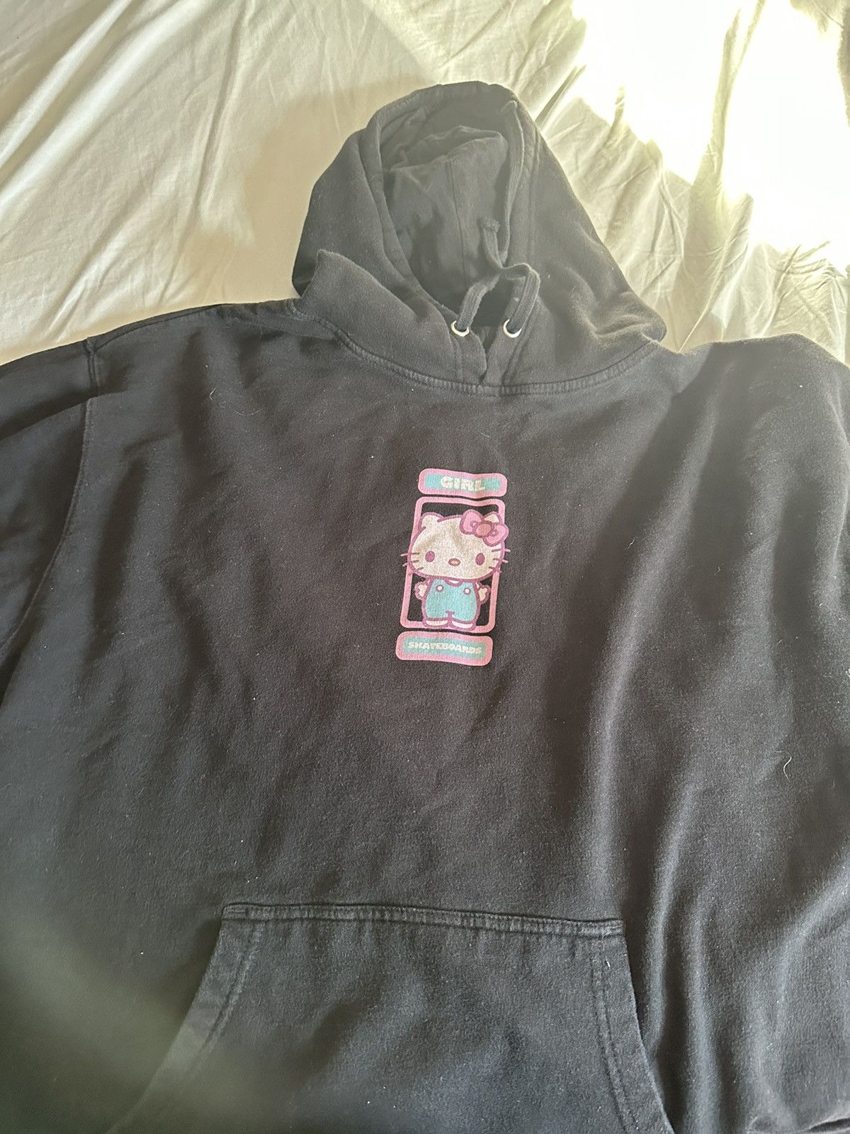 Girl Skateboards Girl hello kitty hoodie Grailed