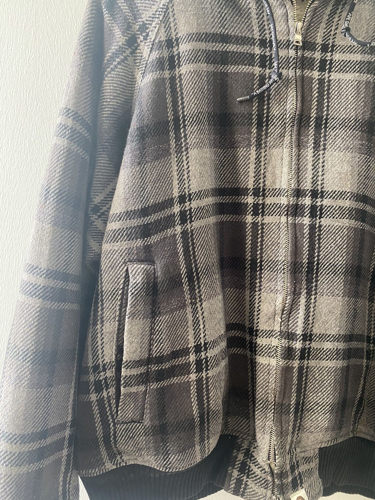 Bape Vintage x Bape x A Bathing Ape Wool with hoodie Jacket Size US L / EU 52-54 / 3 - 9 Thumbnail