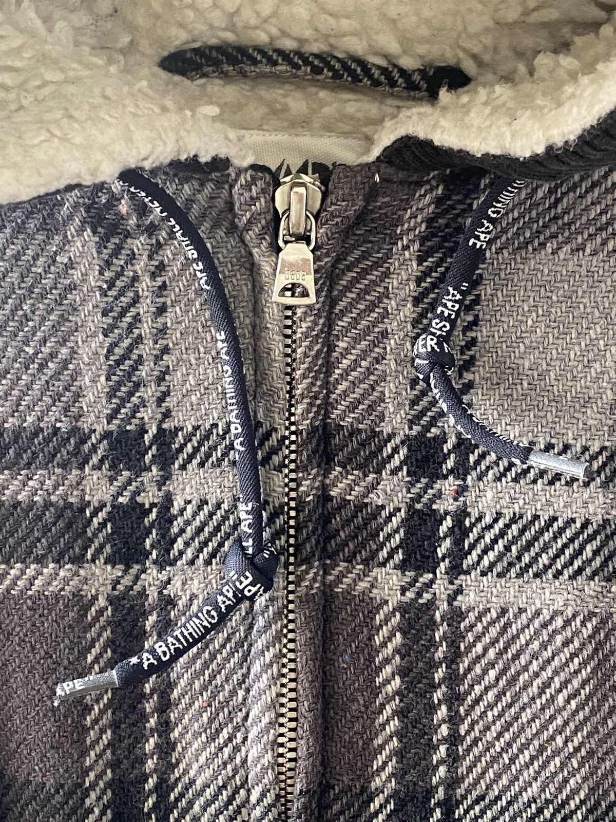 Bape Vintage x Bape x A Bathing Ape Wool with hoodie Jacket Size US L / EU 52-54 / 3 - 4 Thumbnail