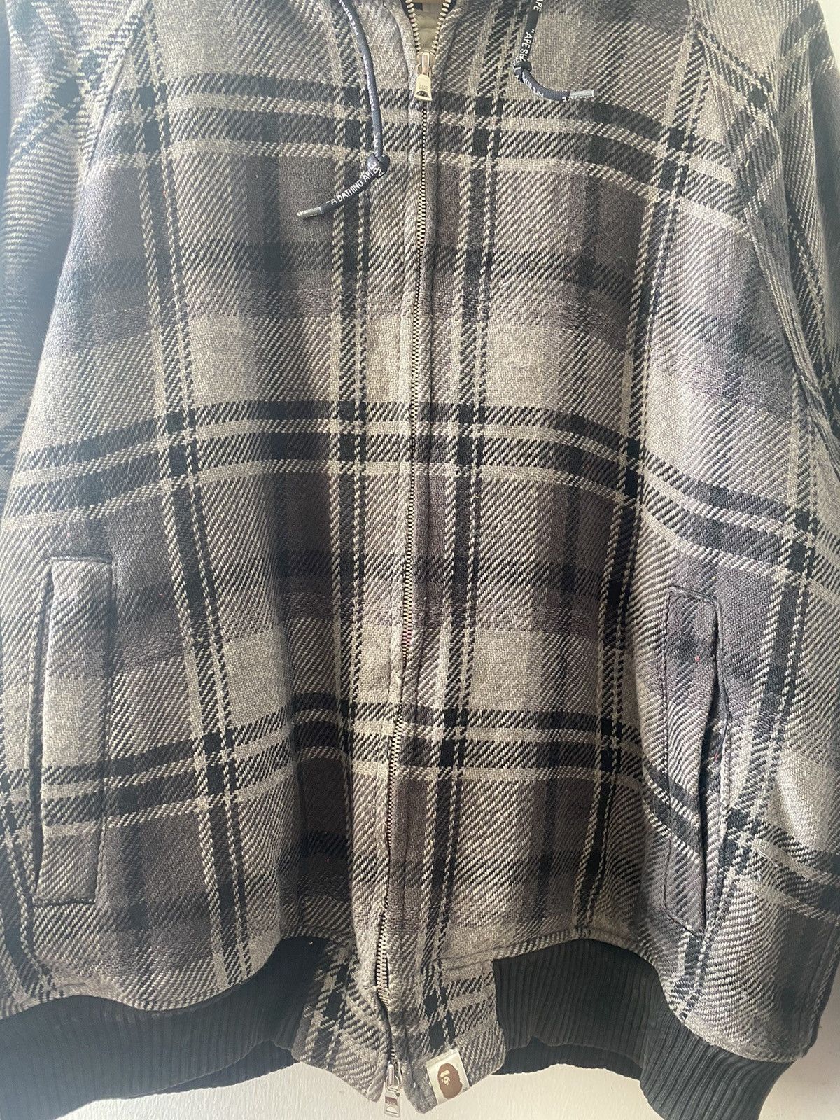 Bape Vintage x Bape x A Bathing Ape Wool with hoodie Jacket Size US L / EU 52-54 / 3 - 8 Thumbnail