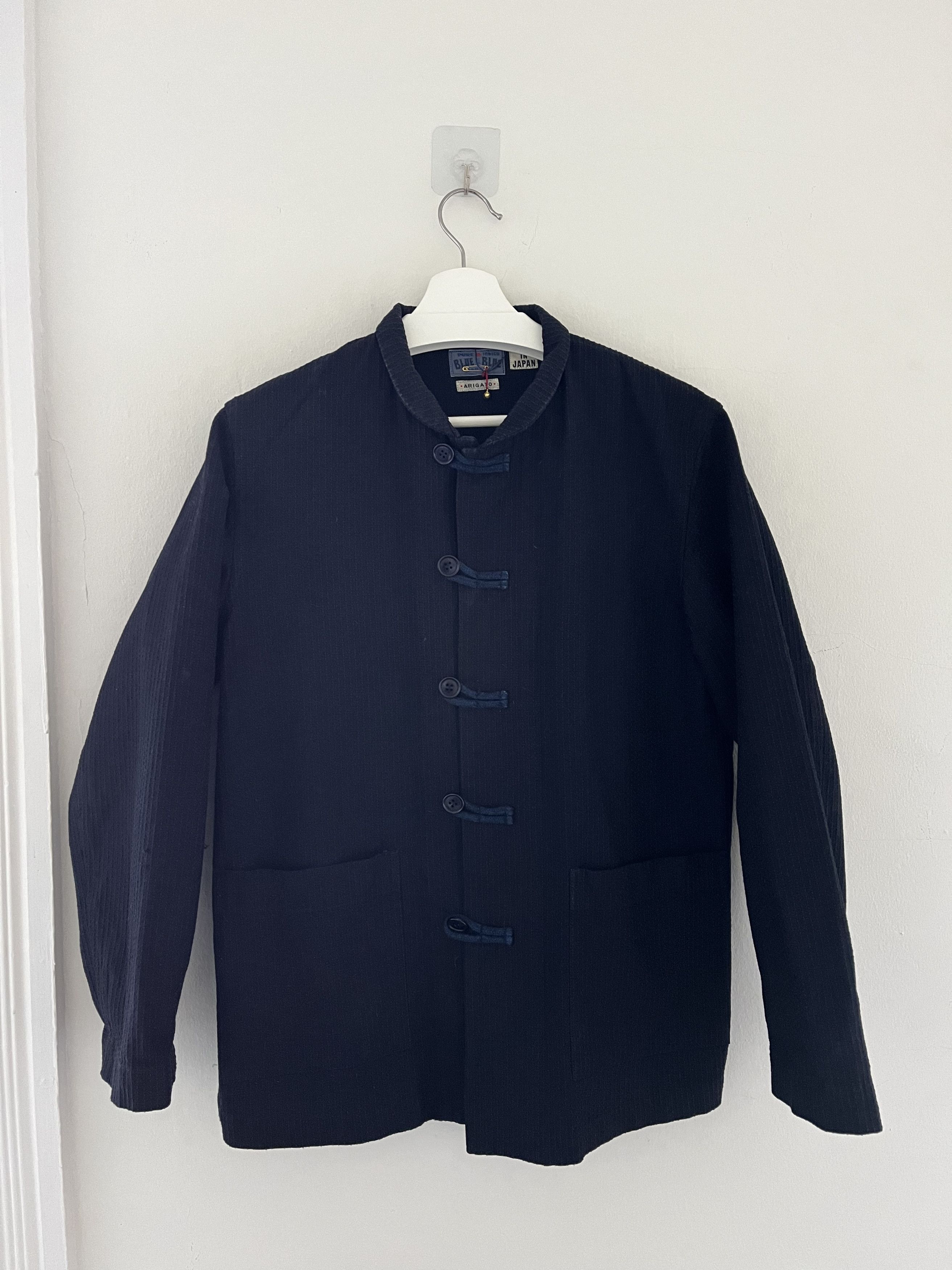 Blue Blue Japan Indigo Yarn Dyed Sashiko Chore Coat Grailed