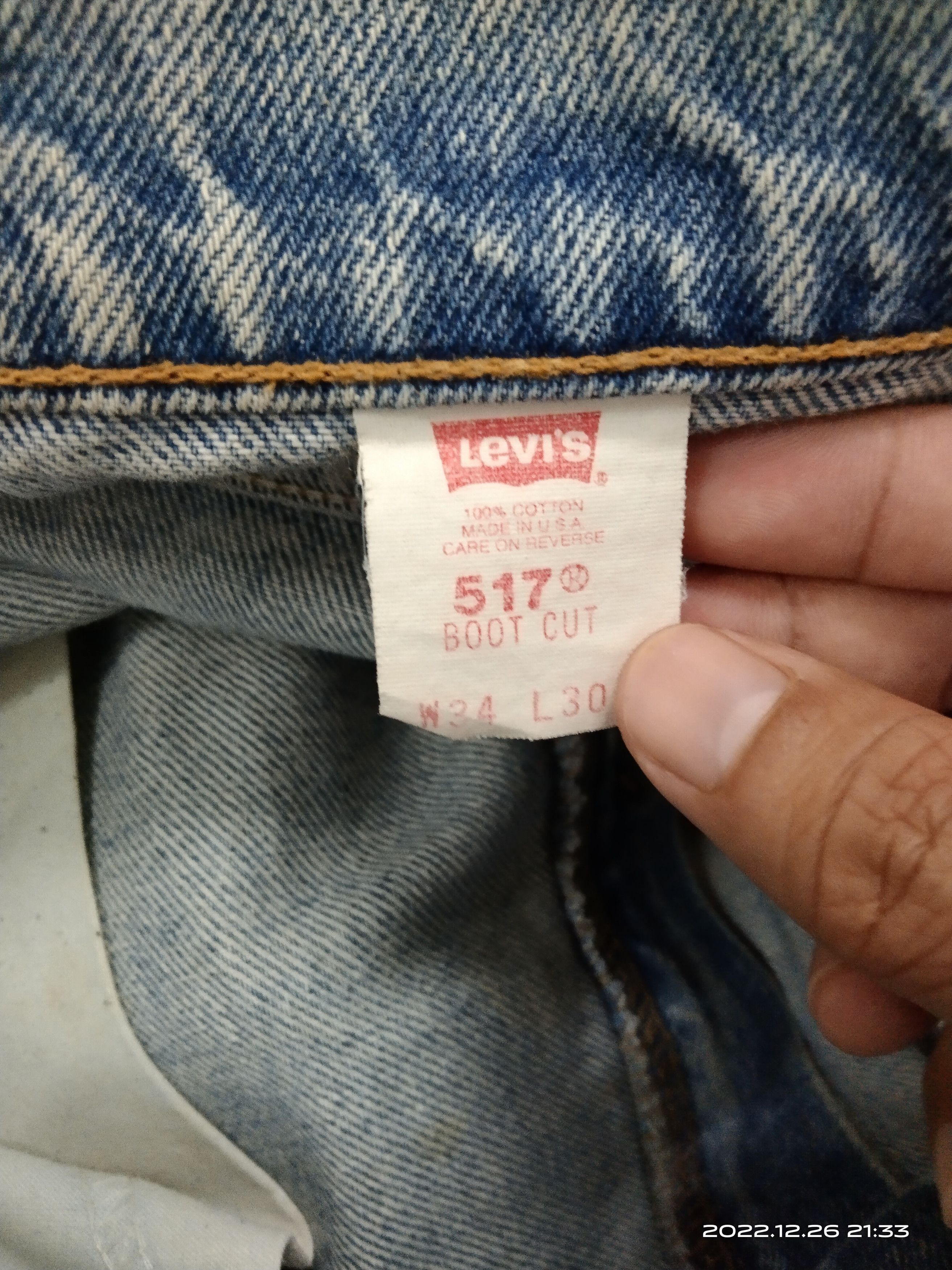 Levi's Vintage Clothing DiSTRESSED LEVIS 517 BOOT CUT VINTAGE 90s DENIM PANTS Size US 33 - 10 Thumbnail