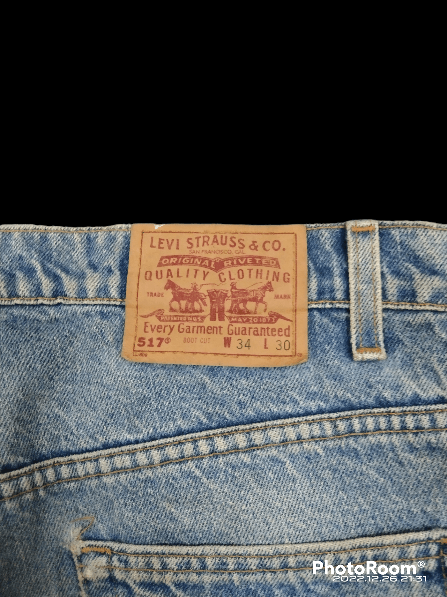 Levi's Vintage Clothing DiSTRESSED LEVIS 517 BOOT CUT VINTAGE 90s DENIM PANTS Size US 33 - 9 Thumbnail