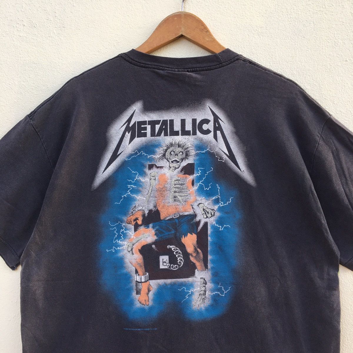 Band Tees × Vintage Vintage DISTRESSED METALLICA RIDE THE LIGHTNING T-shirt Size US XL / EU 56 / 4 - 11 Thumbnail