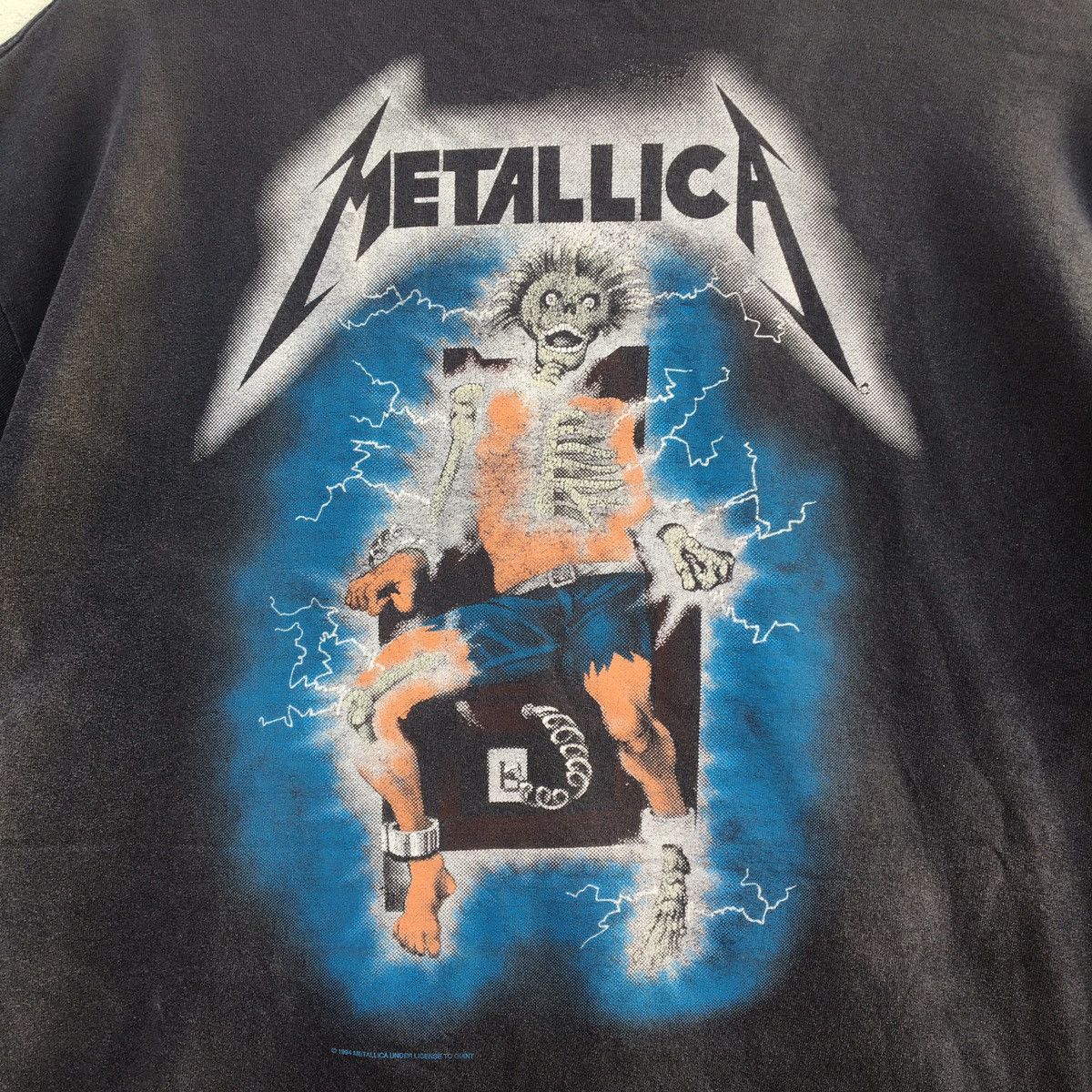 Band Tees × Vintage Vintage DISTRESSED METALLICA RIDE THE LIGHTNING T-shirt Size US XL / EU 56 / 4 - 12 Thumbnail
