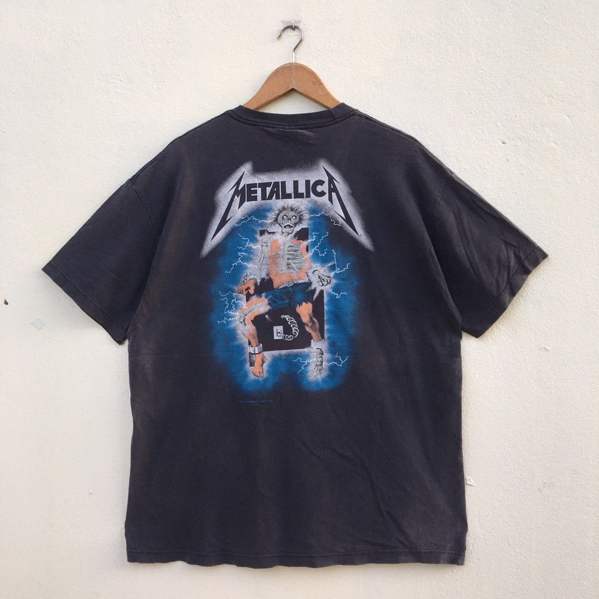 Band Tees × Vintage Vintage DISTRESSED METALLICA RIDE THE LIGHTNING T-shirt Size US XL / EU 56 / 4 - 10 Thumbnail