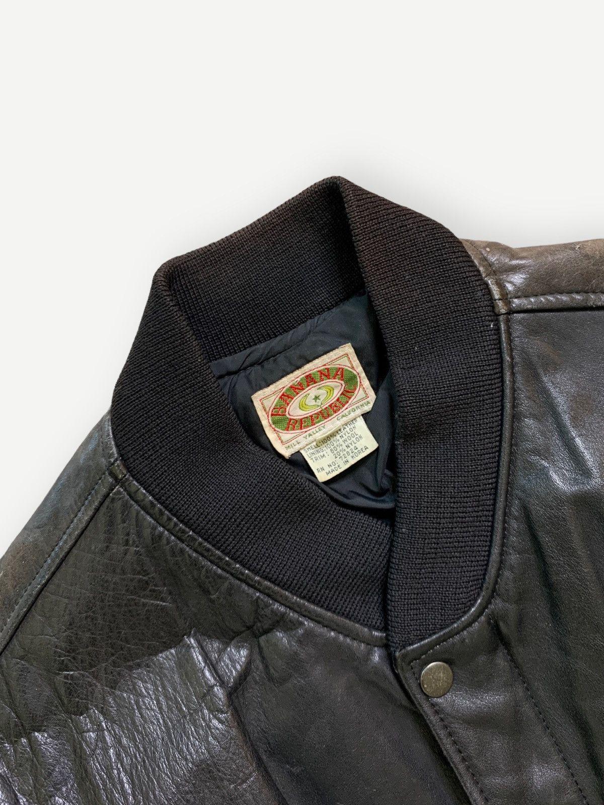 Banana Republic Vintage 80s Banana Republic Leather Jacket 1980s Sunfaded Size US M / EU 48-50 / 2 - 2 Thumbnail