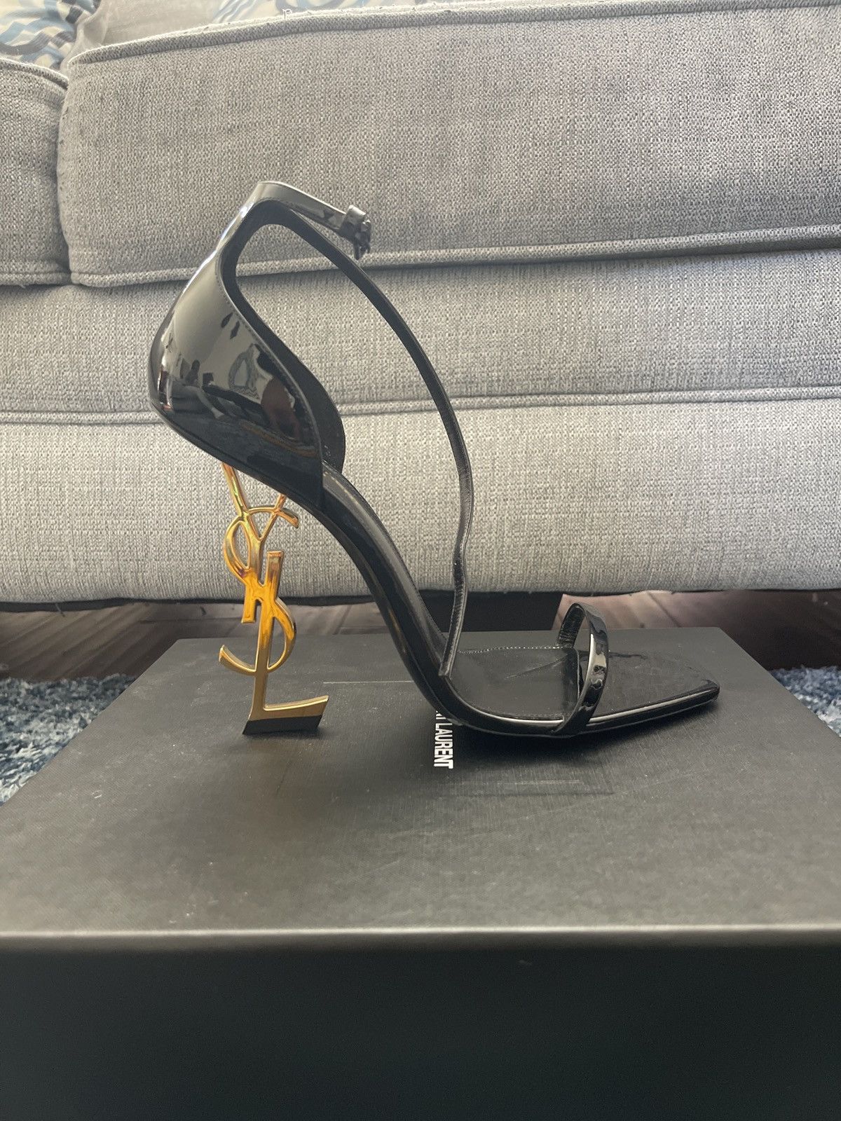 Yves Saint Laurent Yves Saint Laurent Vernice Chiffon Heels Size US 11 / IT 41 - 1 Thumbnail