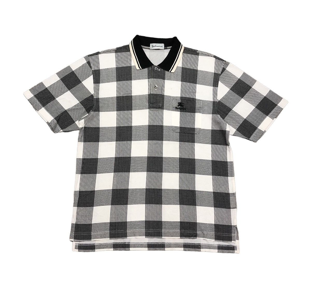 Vintage Burberrys’ Checkered Collar Tee
