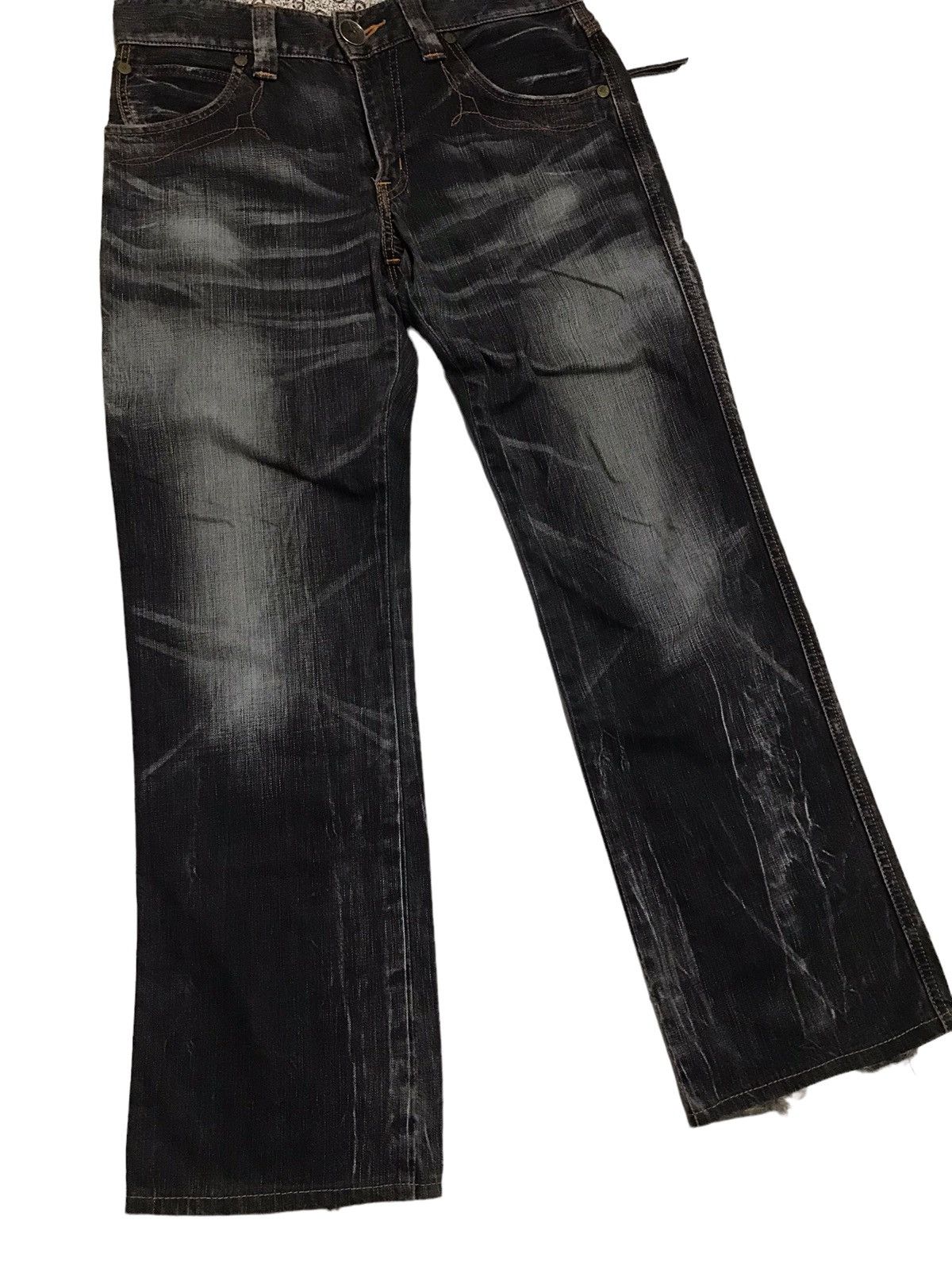 Edwin × If Six Was Nine × Japanese Brand FLARED💥EDWIN 503 BLUE TRIP DISTRESSED DENIM PANT Size US 31 - 3 Thumbnail