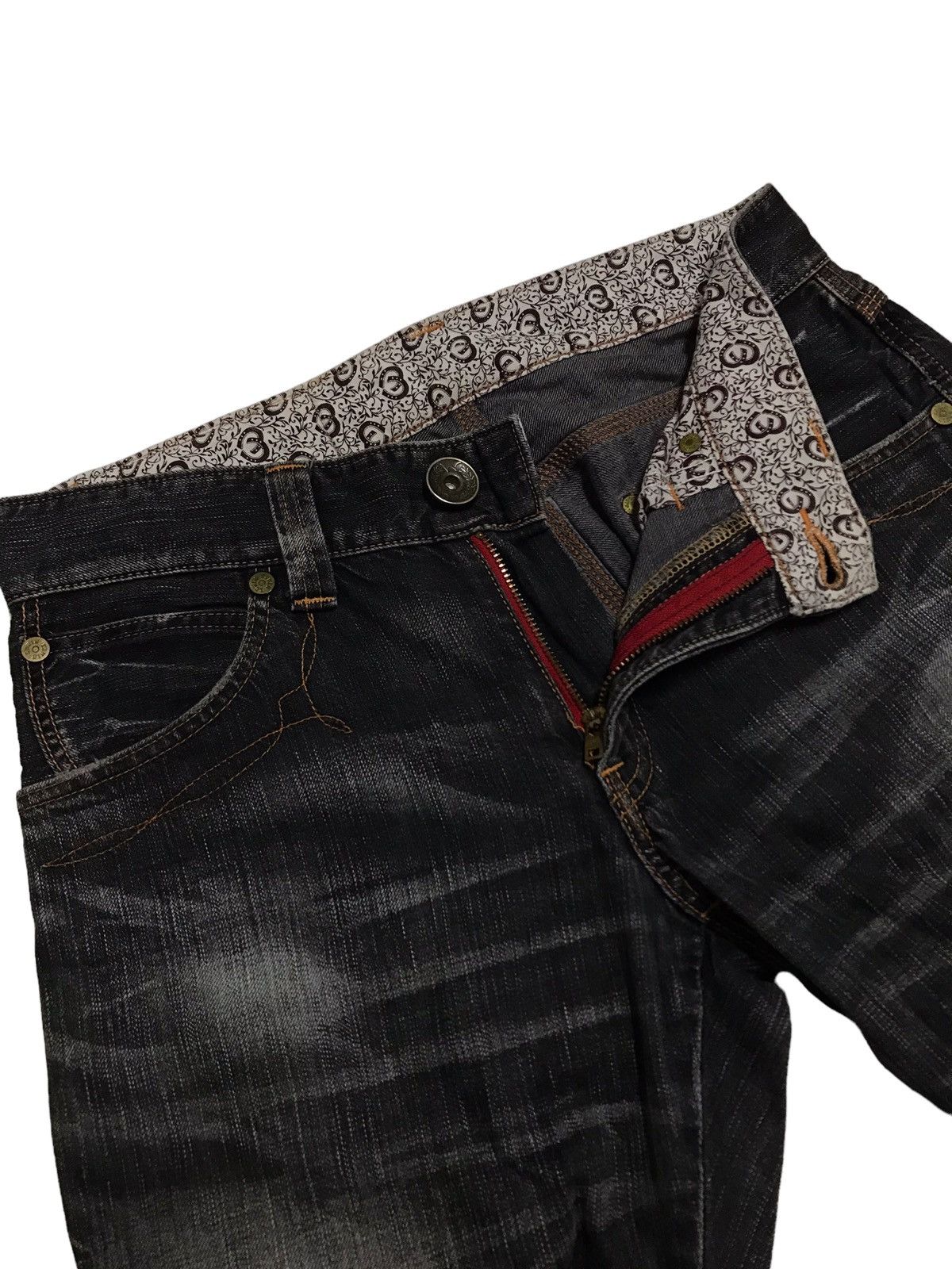 Edwin × If Six Was Nine × Japanese Brand FLARED💥EDWIN 503 BLUE TRIP DISTRESSED DENIM PANT Size US 31 - 10 Thumbnail