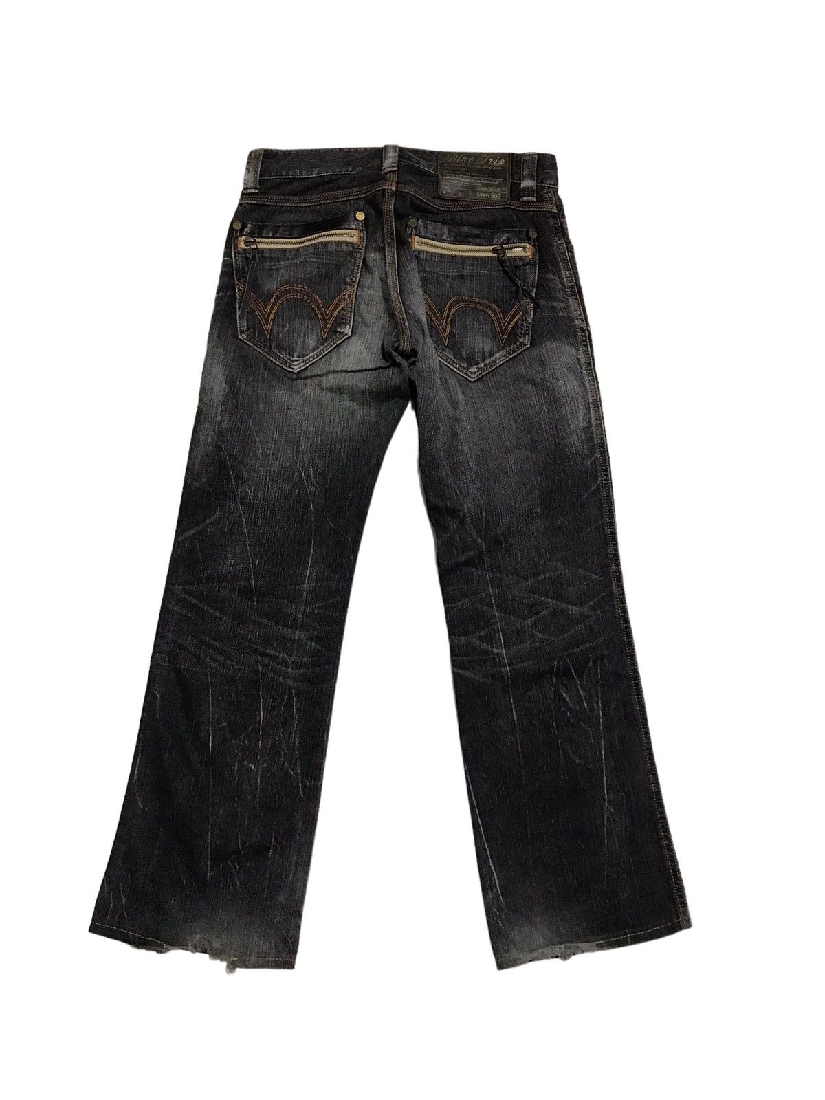 Edwin × If Six Was Nine × Japanese Brand FLARED💥EDWIN 503 BLUE TRIP DISTRESSED DENIM PANT Size US 31 - 5 Thumbnail