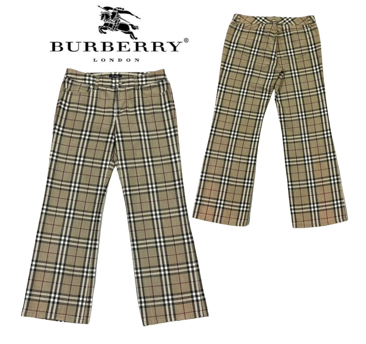 Burberry Burberry London Nova Check Plaid Stretched Cotton Pants Size 32" / US 10 / IT 46 - 1 Thumbnail