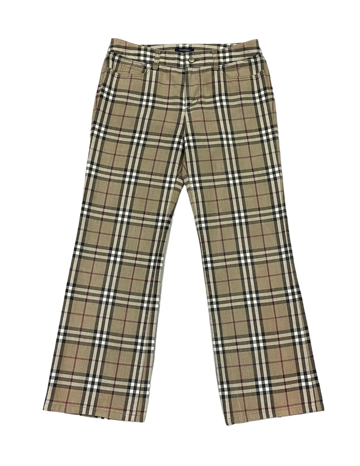Burberry Burberry London Nova Check Plaid Stretched Cotton Pants Size 32" / US 10 / IT 46 - 2 Thumbnail