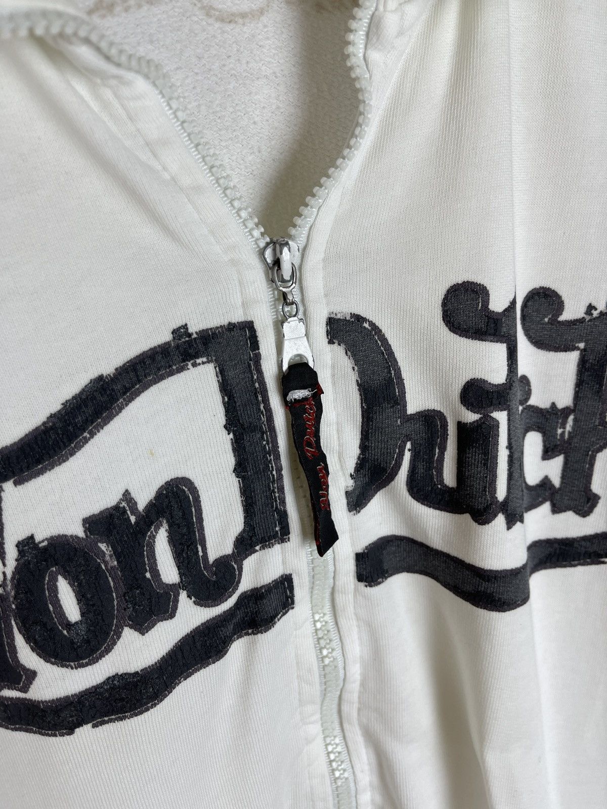Von Dutch Von Dutch vintage big logo full zip white sweater jacket Size US L / EU 52-54 / 3 - 10 Thumbnail