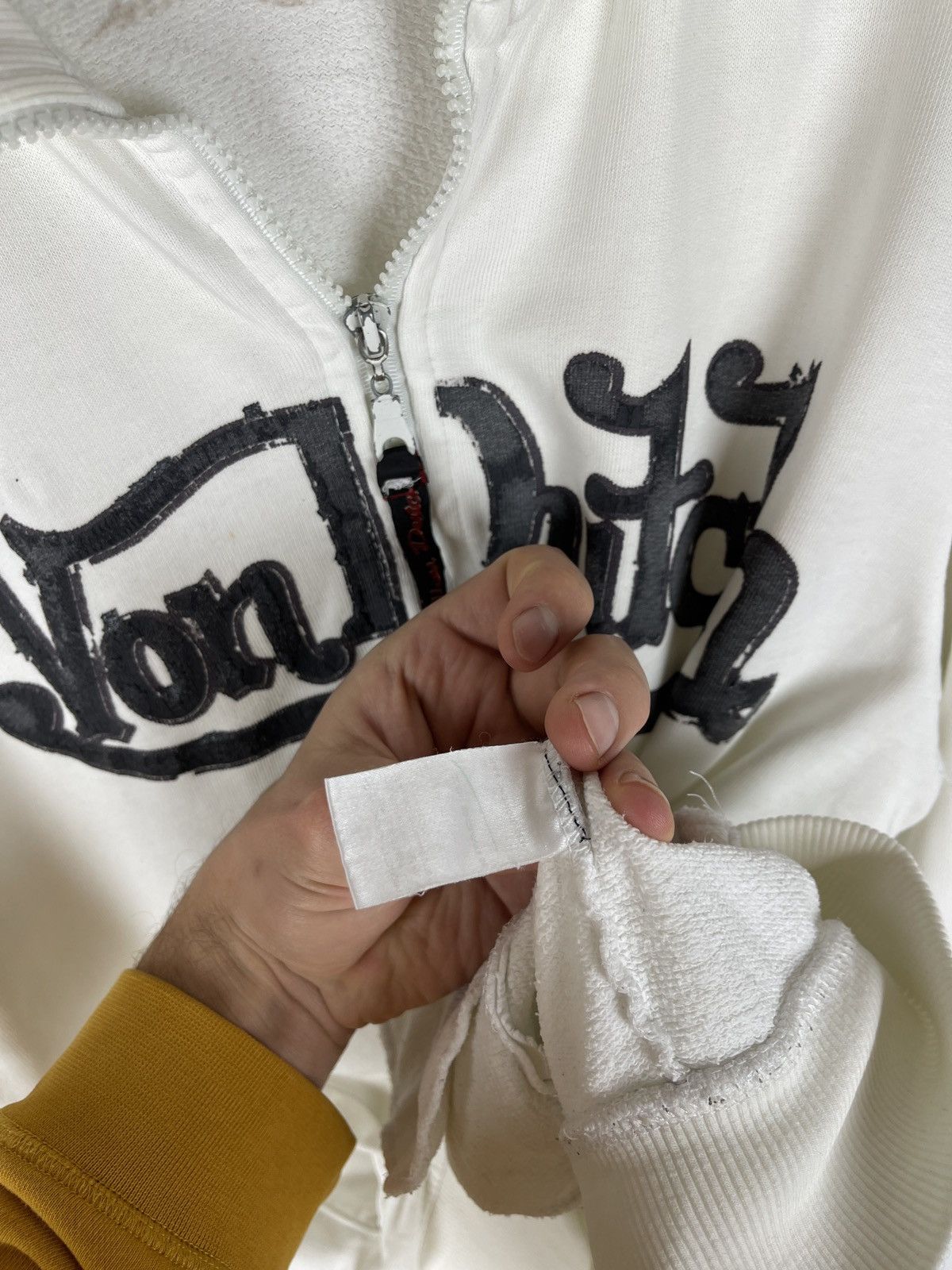 Von Dutch Von Dutch vintage big logo full zip white sweater jacket Size US L / EU 52-54 / 3 - 14 Thumbnail