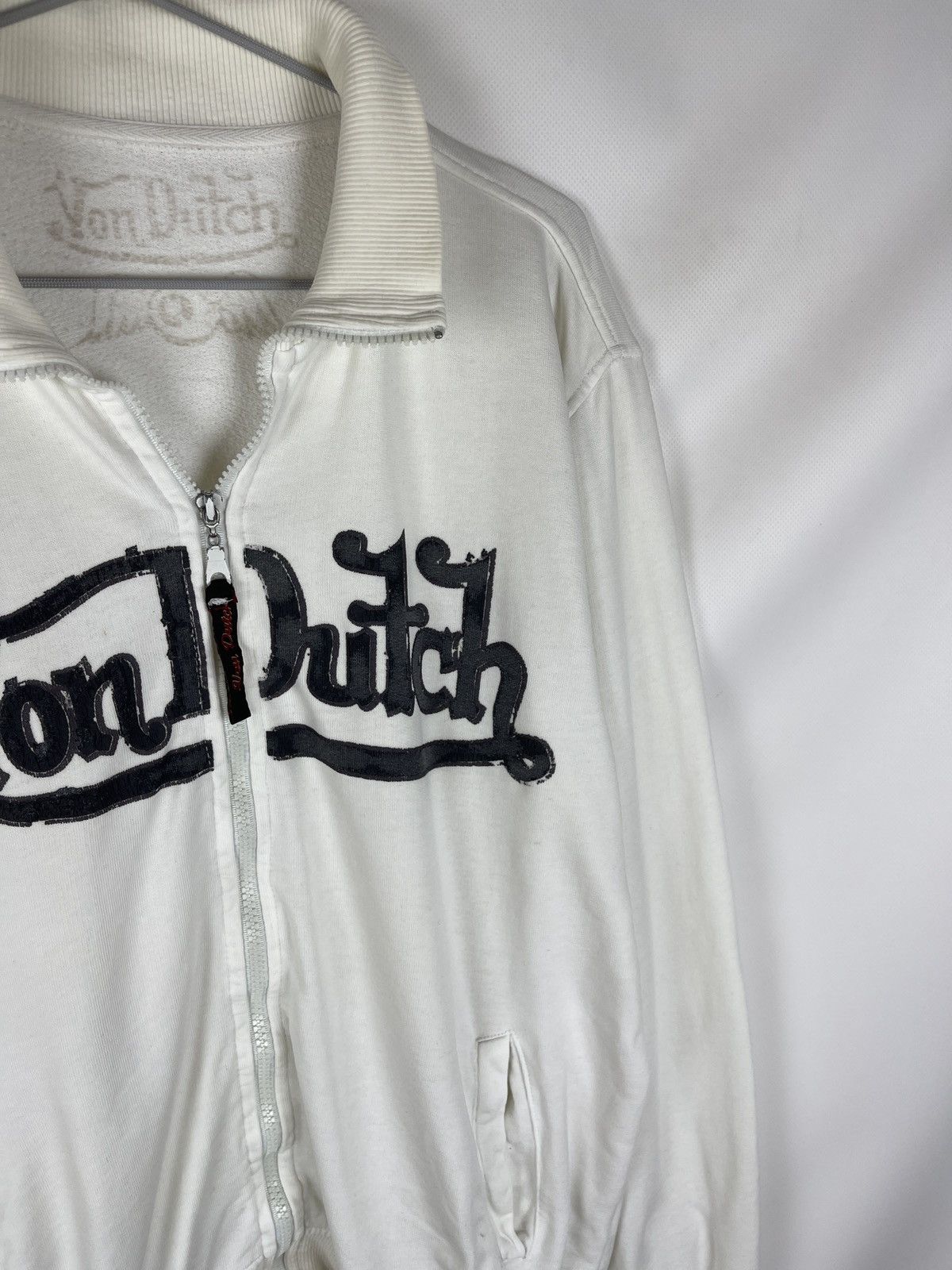 Von Dutch Von Dutch vintage big logo full zip white sweater jacket Size US L / EU 52-54 / 3 - 7 Thumbnail