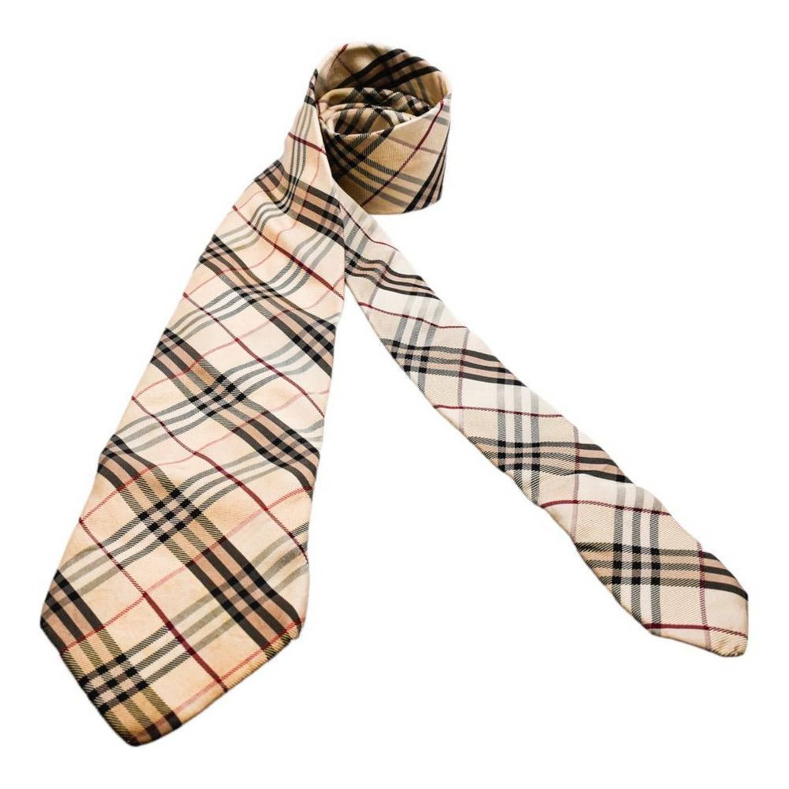 navy burberry tie