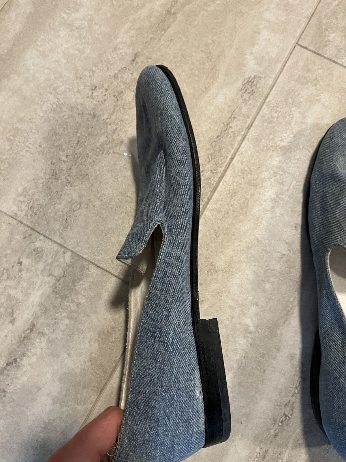 Vintage VINTAGE Denim Loafers (Custom Made) Size US 11 / EU 44 - 7 Thumbnail