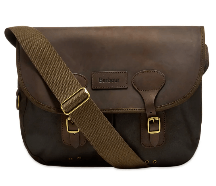 Barbour BARBOUR WAX LEATHER TARRAS BAG w/ Leather trim in Olive Size ONE SIZE - 4 Thumbnail