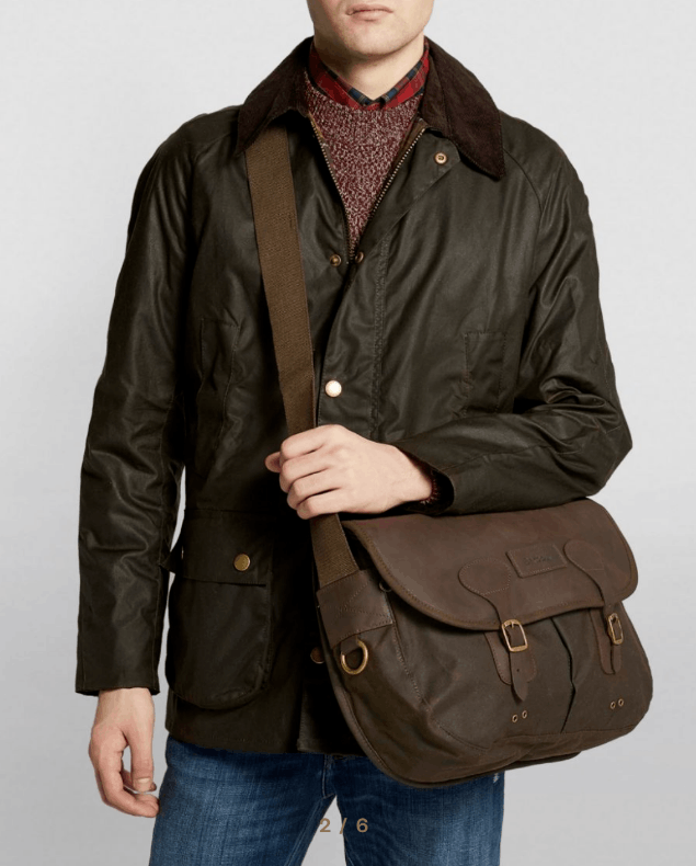 Barbour BARBOUR WAX LEATHER TARRAS BAG w/ Leather trim in Olive Size ONE SIZE - 1 Thumbnail