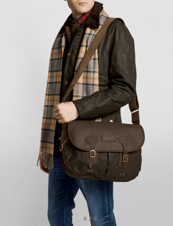 Barbour BARBOUR WAX LEATHER TARRAS BAG w/ Leather trim in Olive Size ONE SIZE - 3 Thumbnail