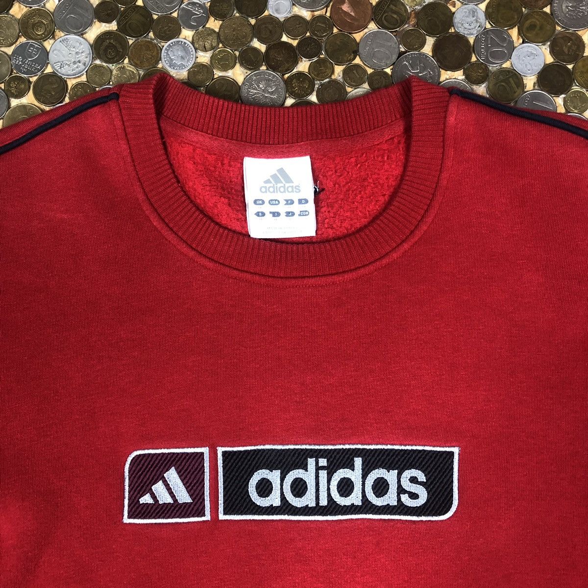Adidas Adidas vintage red hoodie Size US M / EU 48-50 / 2 - 2 Thumbnail